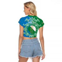 Personalized Italy Abruzzo Raglan Cropped T Shirt Baroque Motif