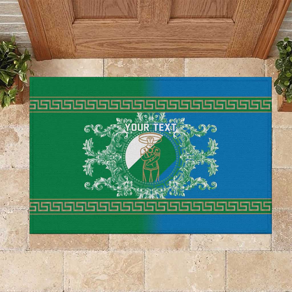 Personalized Italy Abruzzo Rubber Doormat Baroque Motif