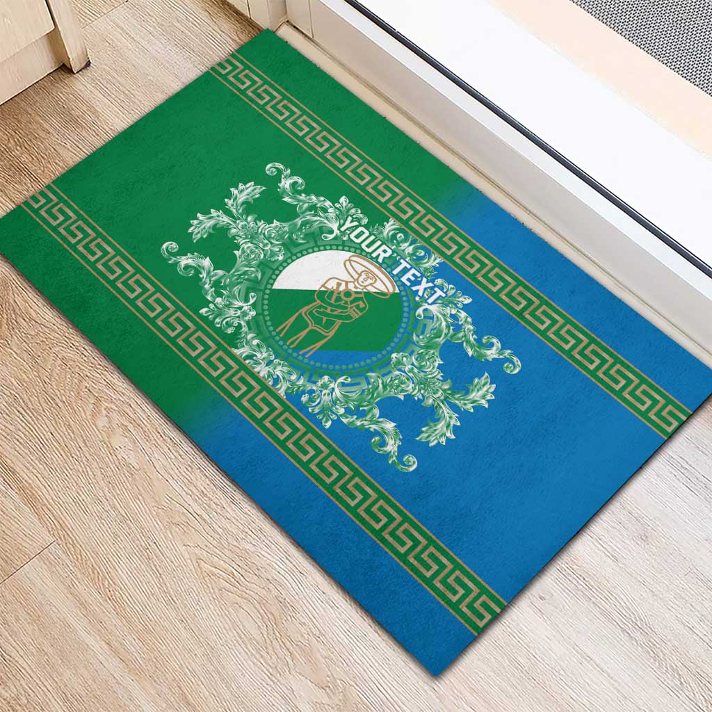 Personalized Italy Abruzzo Rubber Doormat Baroque Motif