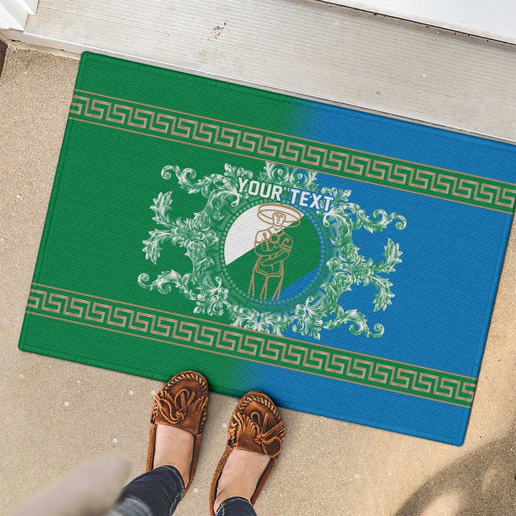 Personalized Italy Abruzzo Rubber Doormat Baroque Motif