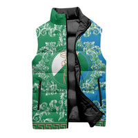 Personalized Italy Abruzzo Sleeveless Puffer Jacket Baroque Motif