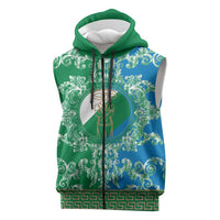 Personalized Italy Abruzzo Sleeveless Zip Hoodie Baroque Motif
