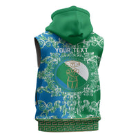 Personalized Italy Abruzzo Sleeveless Zip Hoodie Baroque Motif
