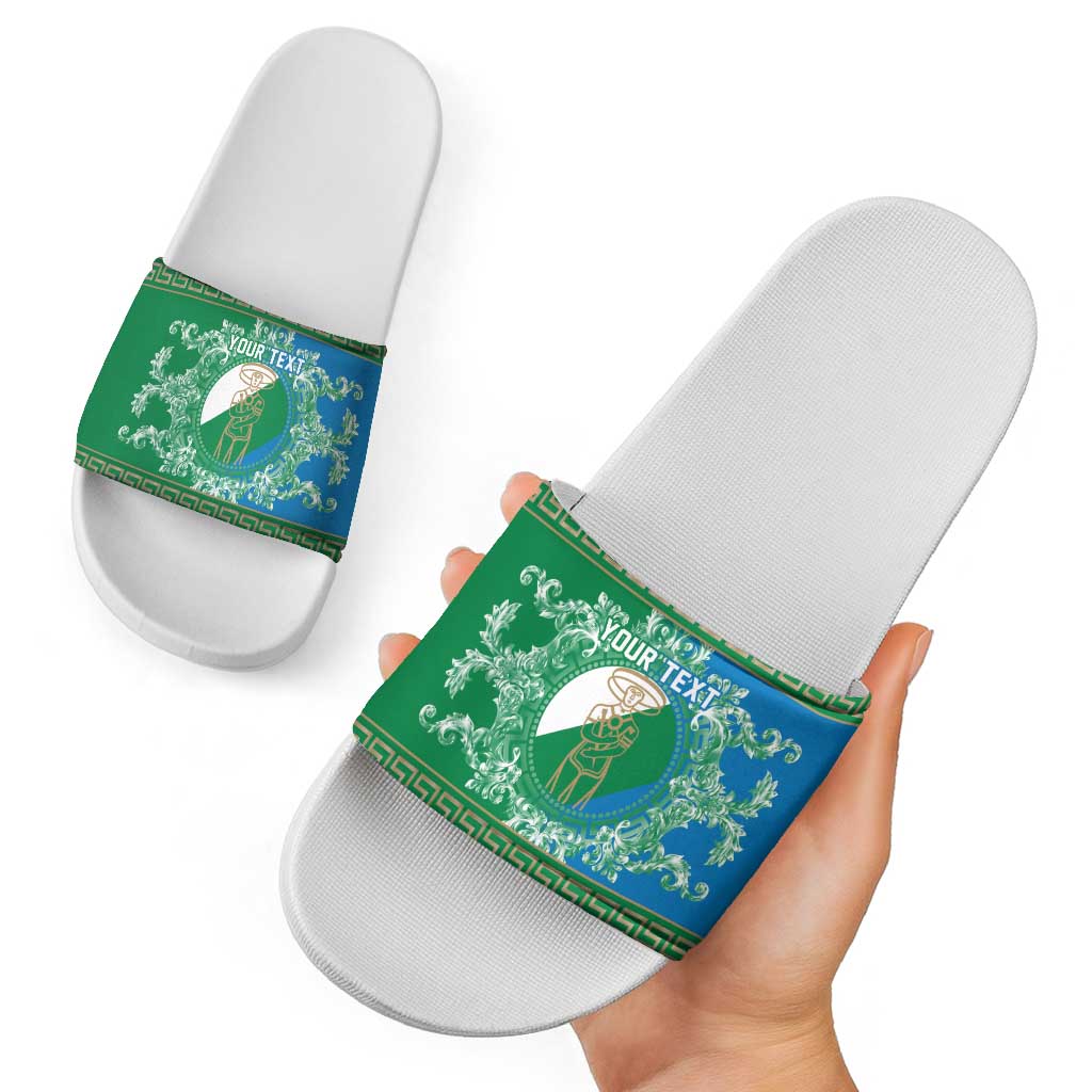 Personalized Italy Abruzzo Slide Sandals Baroque Motif