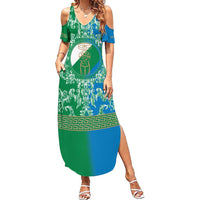 Personalized Italy Abruzzo Summer Maxi Dress Baroque Motif
