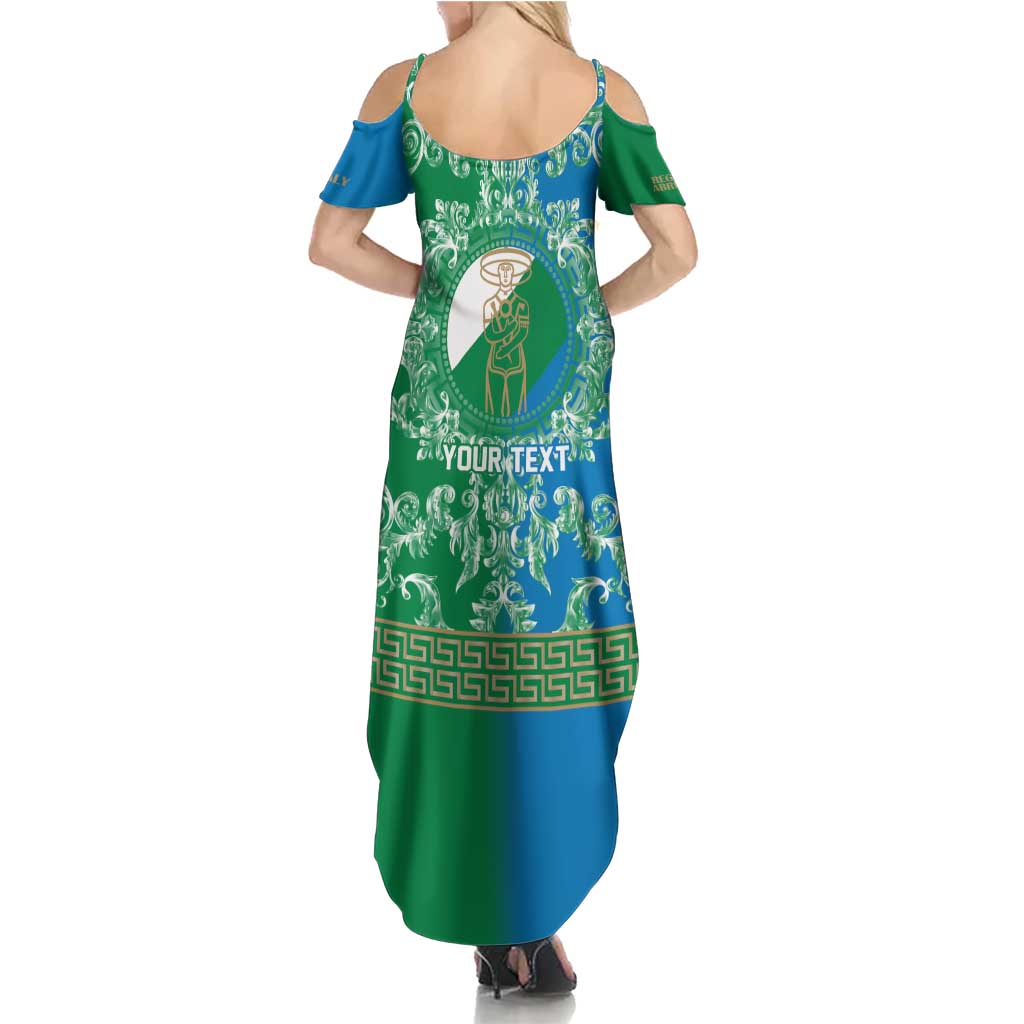 Personalized Italy Abruzzo Summer Maxi Dress Baroque Motif