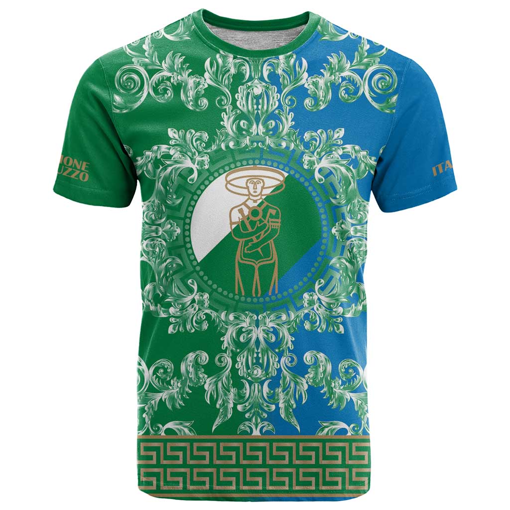 Personalized Italy Abruzzo T Shirt Baroque Motif