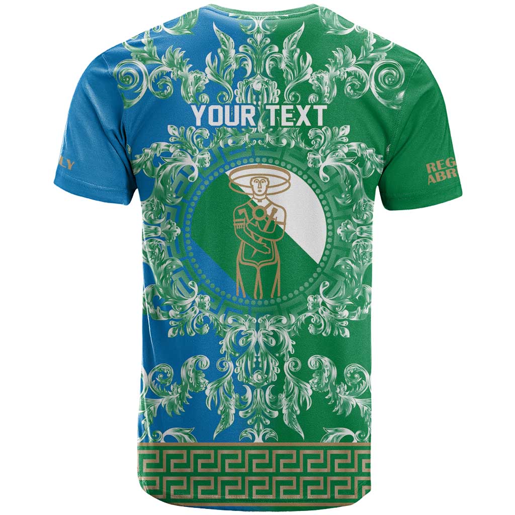 Personalized Italy Abruzzo T Shirt Baroque Motif
