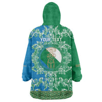 Personalized Italy Abruzzo Wearable Blanket Hoodie Baroque Motif