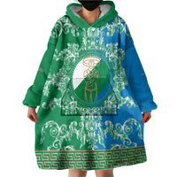 Personalized Italy Abruzzo Wearable Blanket Hoodie Baroque Motif
