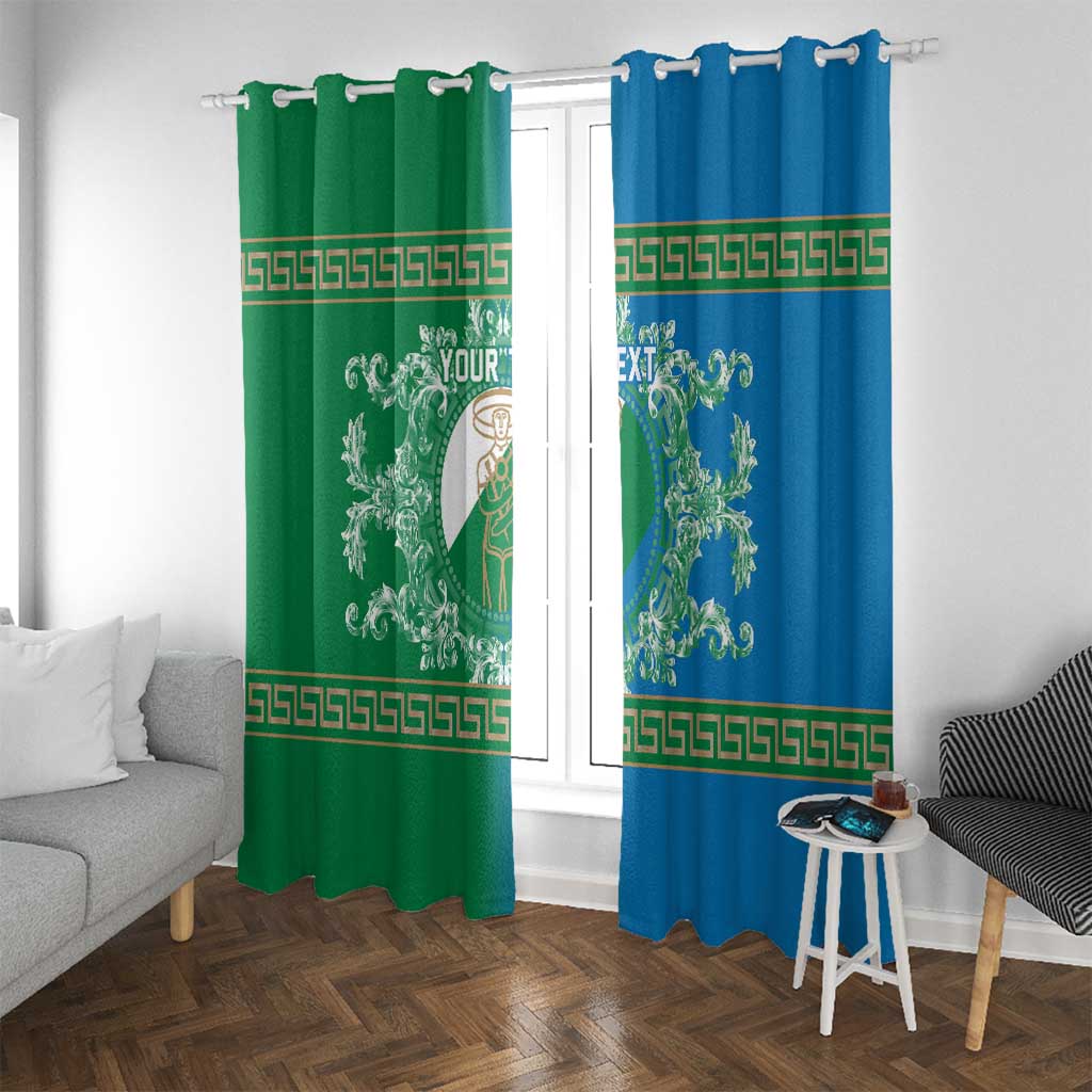 Personalized Italy Abruzzo Window Curtain Baroque Motif