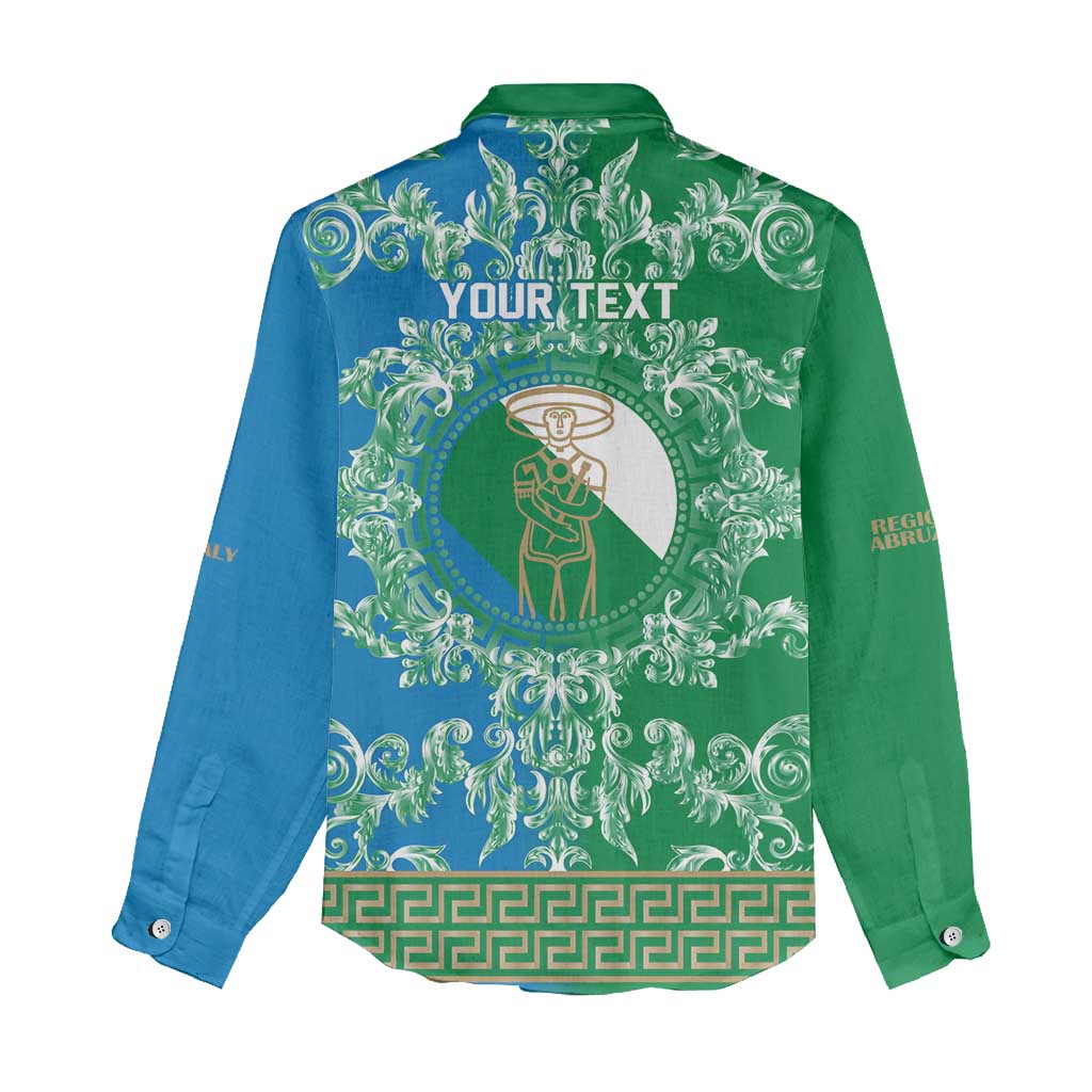 Personalized Italy Abruzzo Women Casual Shirt Baroque Motif