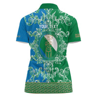 Personalized Italy Abruzzo Women Polo Shirt Baroque Motif