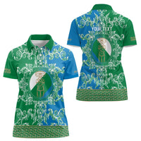 Personalized Italy Abruzzo Women Polo Shirt Baroque Motif