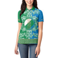 Personalized Italy Abruzzo Women Polo Shirt Baroque Motif