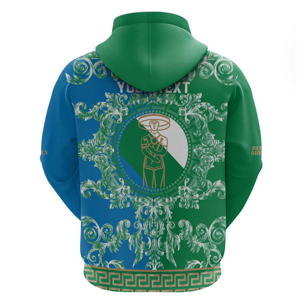 Personalized Italy Abruzzo Zip Hoodie Baroque Motif