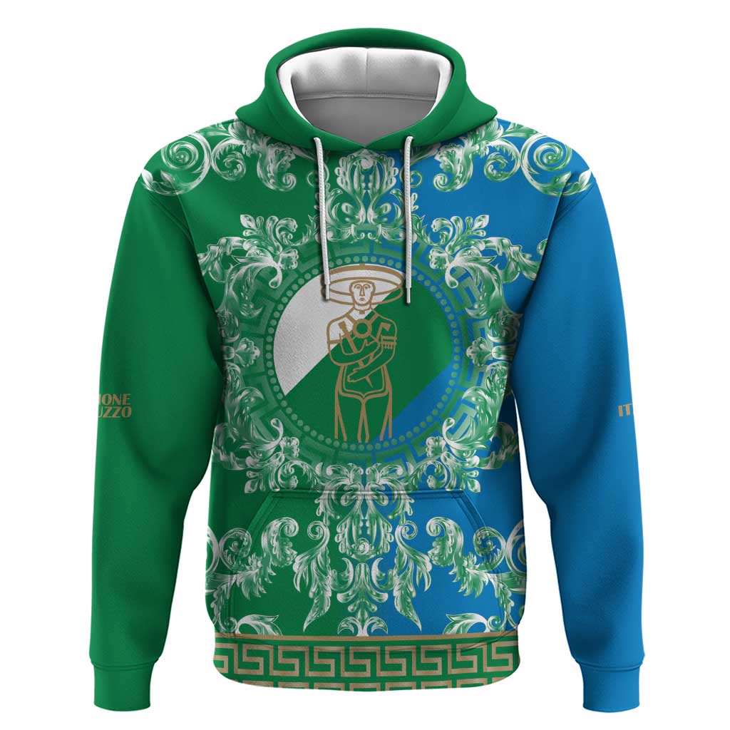 Personalized Italy Abruzzo Zip Hoodie Baroque Motif