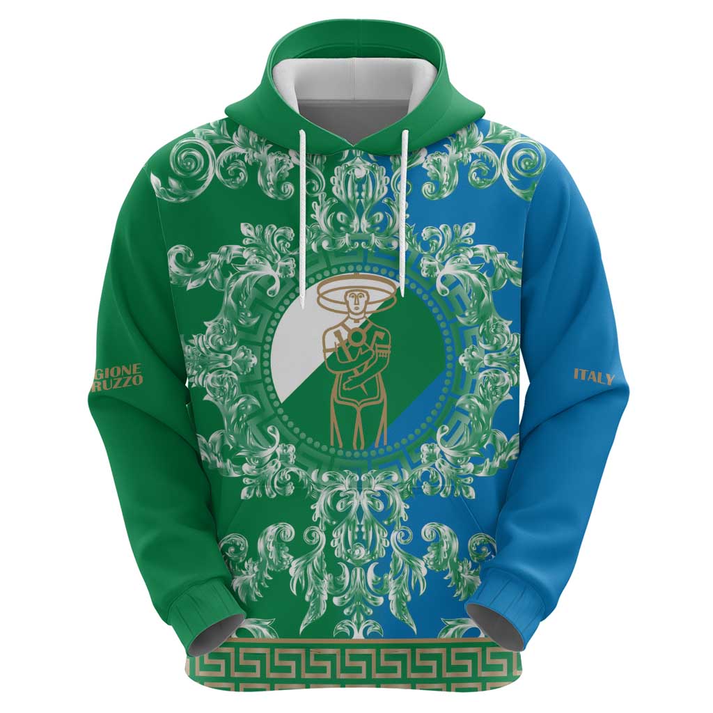 Personalized Italy Abruzzo Zip Hoodie Baroque Motif