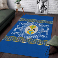 Personalized Italy Calabria Area Rug Baroque Motif
