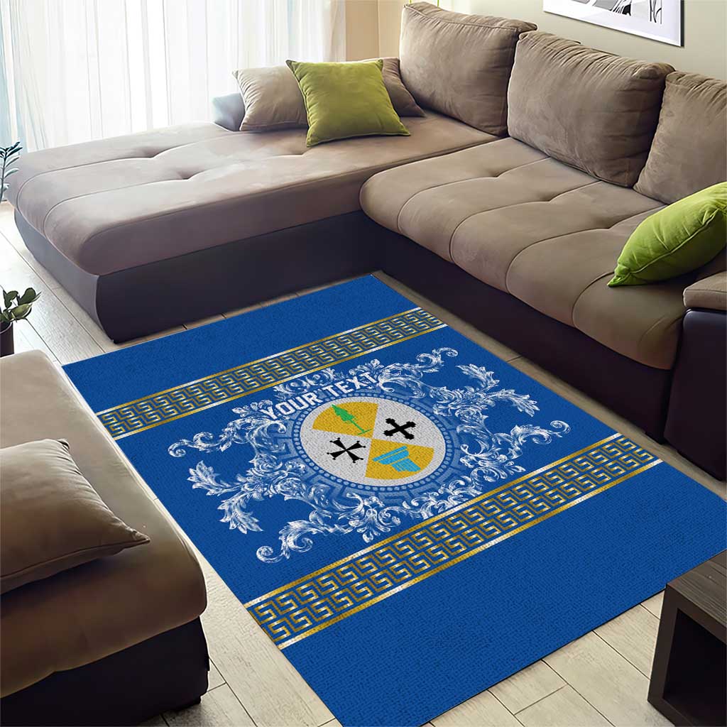 Personalized Italy Calabria Area Rug Baroque Motif