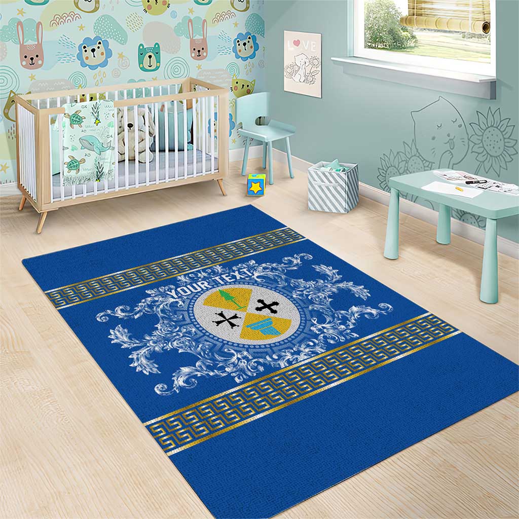 Personalized Italy Calabria Area Rug Baroque Motif