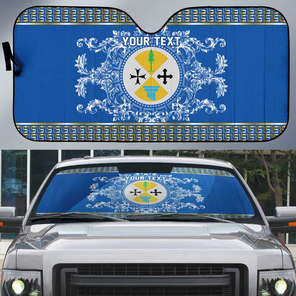 Personalized Italy Calabria Auto Sun Shade Baroque Motif
