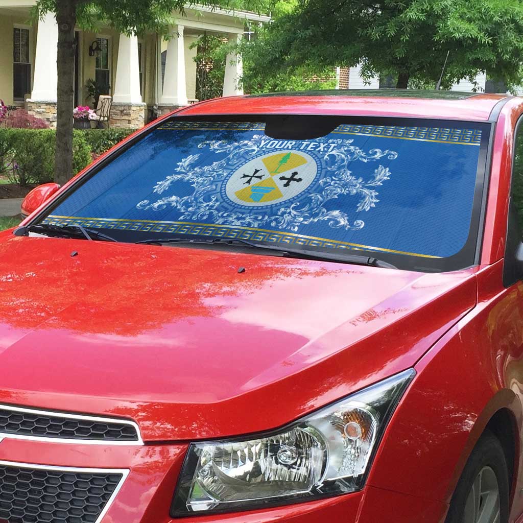 Personalized Italy Calabria Auto Sun Shade Baroque Motif