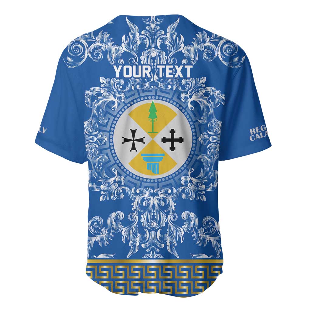 Personalized Italy Calabria Baseball Jersey Baroque Motif