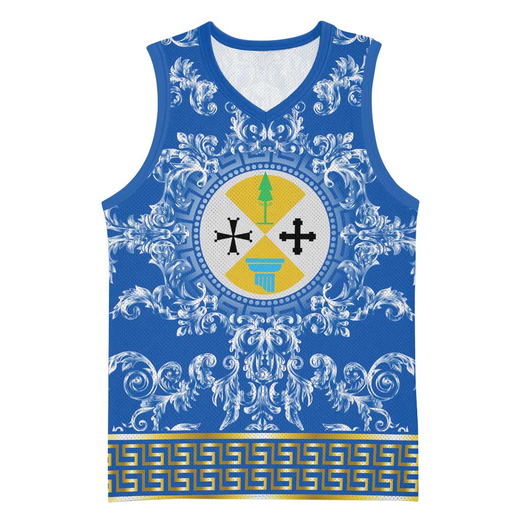 Personalized Italy Calabria Basketball Jersey Baroque Motif