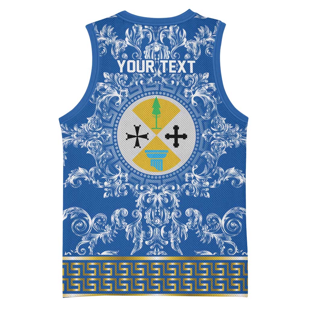 Personalized Italy Calabria Basketball Jersey Baroque Motif