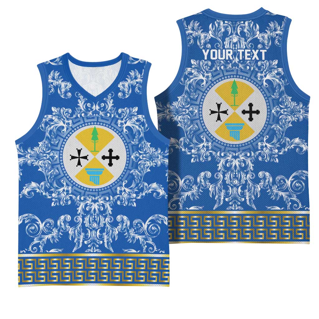 Personalized Italy Calabria Basketball Jersey Baroque Motif