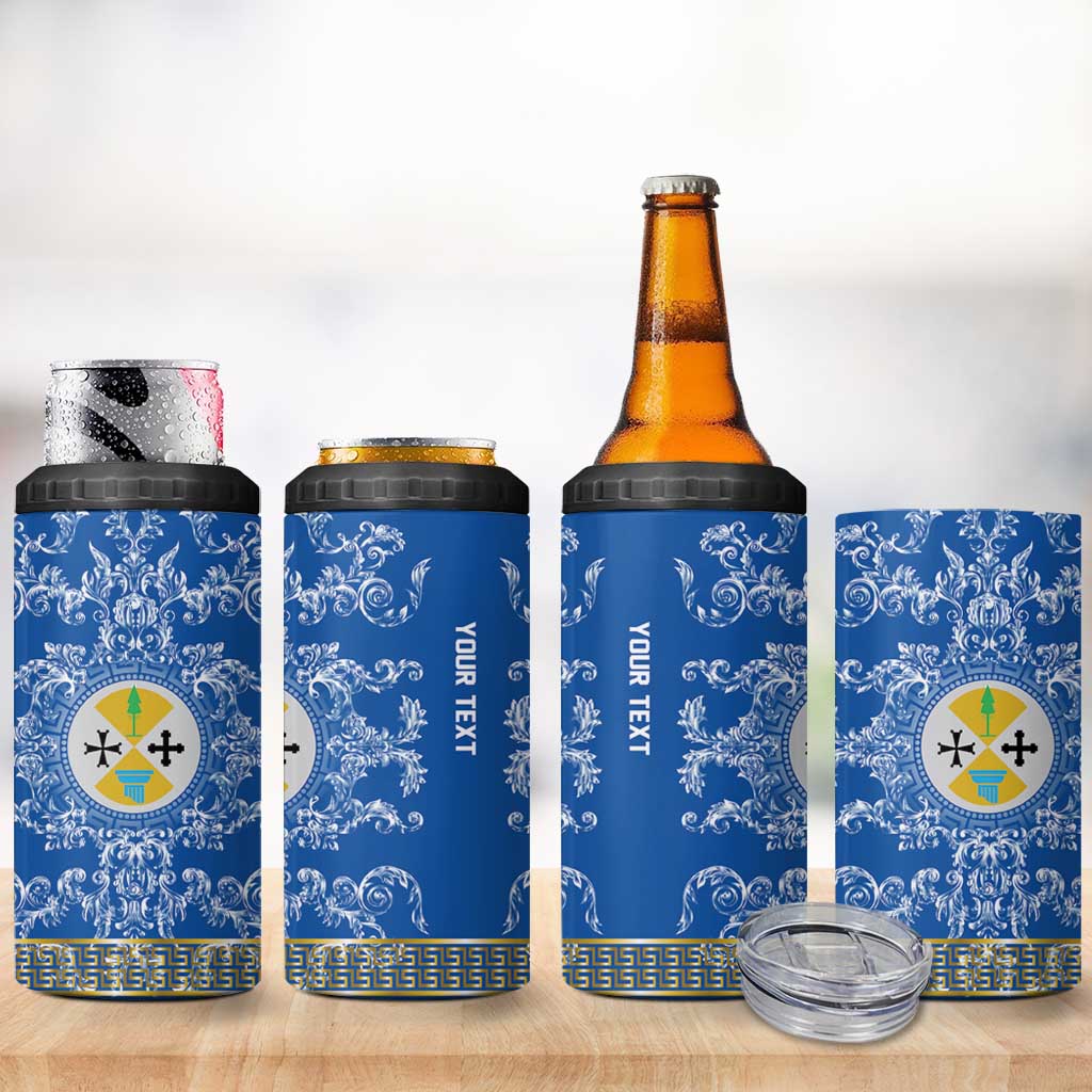 Personalized Italy Calabria 4 in 1 Can Cooler Tumbler Baroque Motif