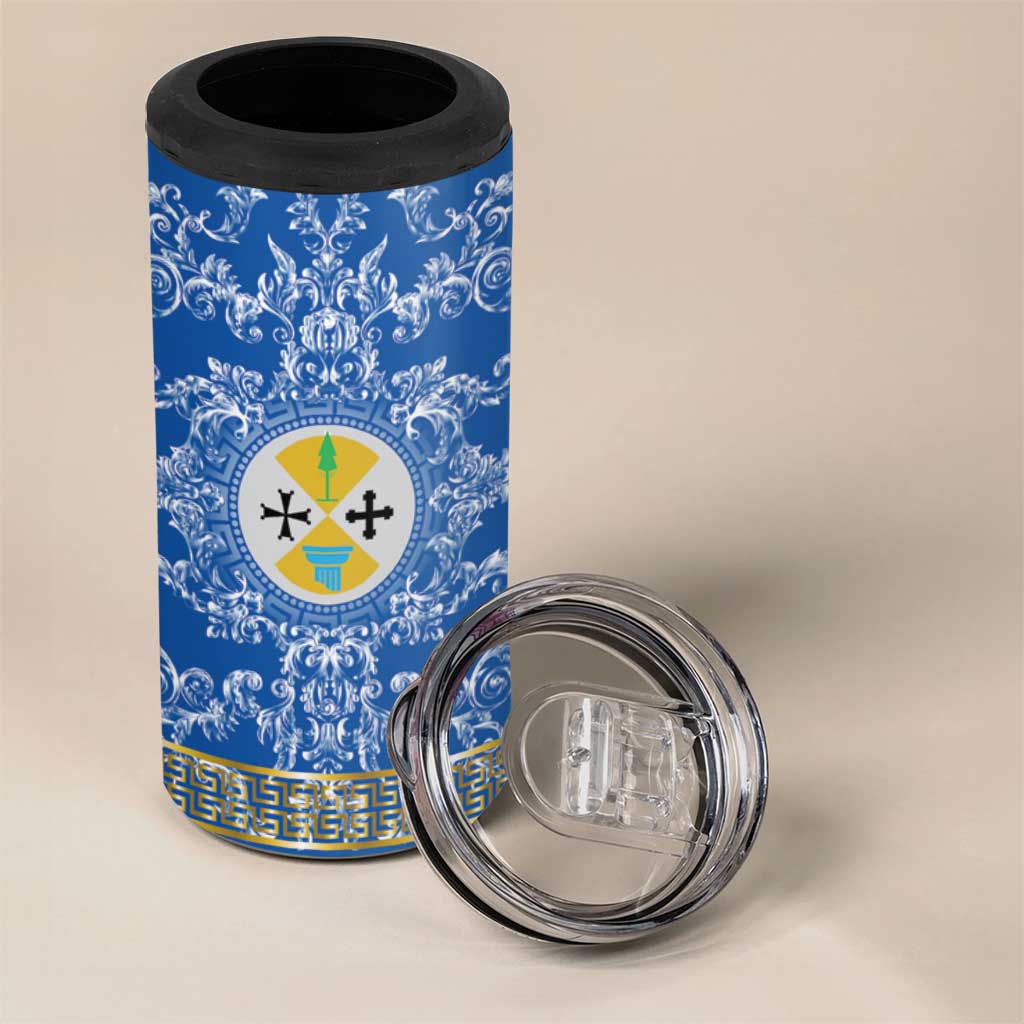 Personalized Italy Calabria 4 in 1 Can Cooler Tumbler Baroque Motif
