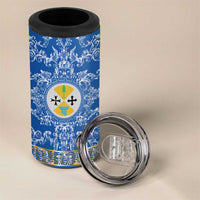 Personalized Italy Calabria 4 in 1 Can Cooler Tumbler Baroque Motif