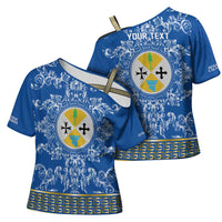 Personalized Italy Calabria Cross Shoulder Shirt Baroque Motif