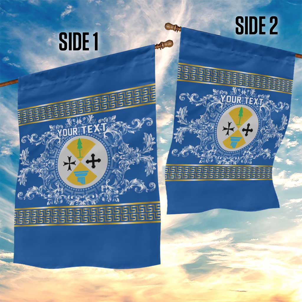 Personalized Italy Calabria Garden Flag Baroque Motif