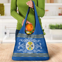 Personalized Italy Calabria Grocery Bag Baroque Motif