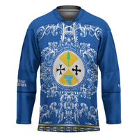 Personalized Italy Calabria Hockey Jersey Baroque Motif