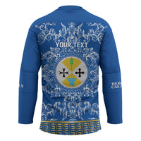 Personalized Italy Calabria Hockey Jersey Baroque Motif