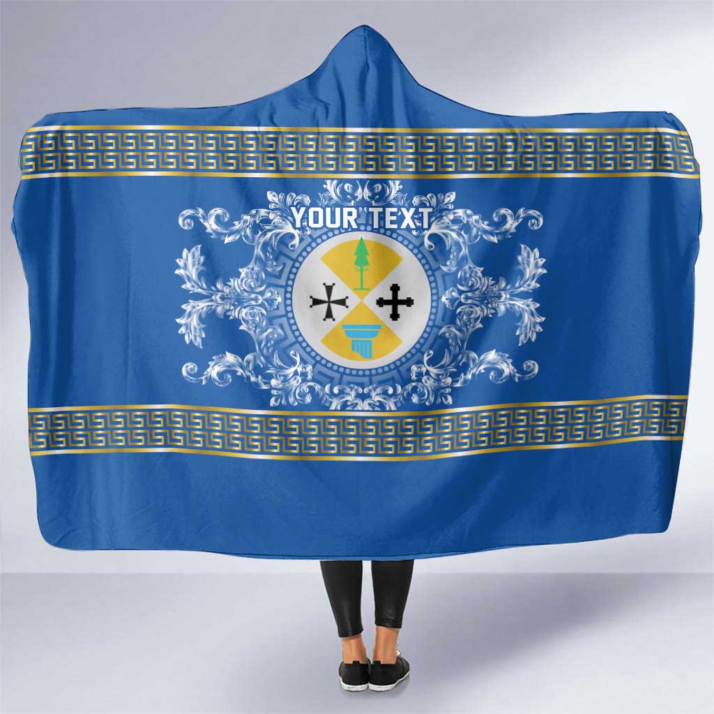 Personalized Italy Calabria Hooded Blanket Baroque Motif