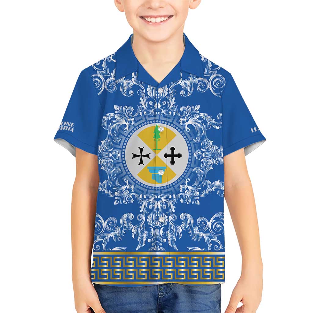 Personalized Italy Calabria Kid Hawaiian Shirt Baroque Motif