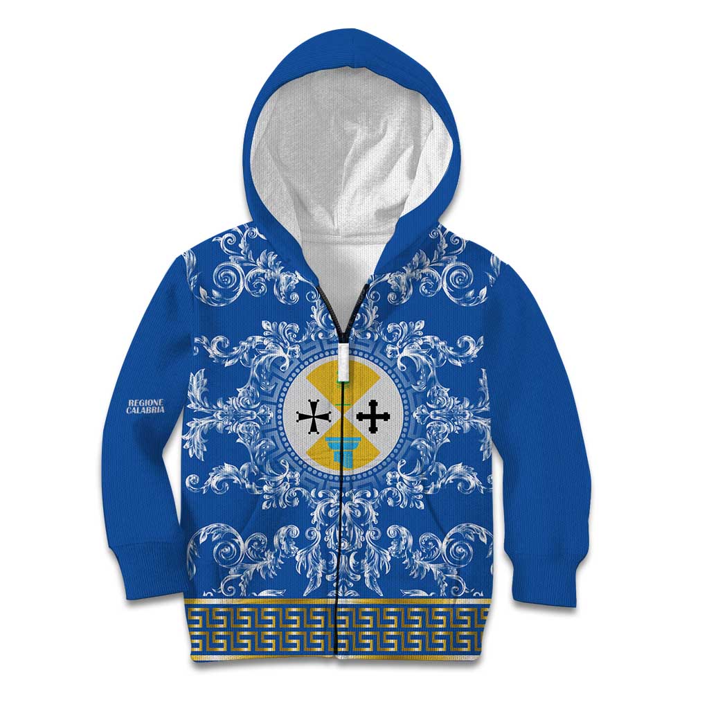 Personalized Italy Calabria Kid Hoodie Baroque Motif