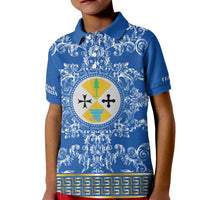 Personalized Italy Calabria Kid Polo Shirt Baroque Motif