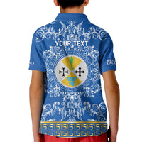 Personalized Italy Calabria Kid Polo Shirt Baroque Motif