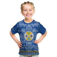 Personalized Italy Calabria Kid T Shirt Baroque Motif