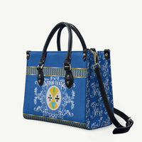 Personalized Italy Calabria Leather Bag Baroque Motif
