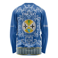 Personalized Italy Calabria Long Sleeve Shirt Baroque Motif