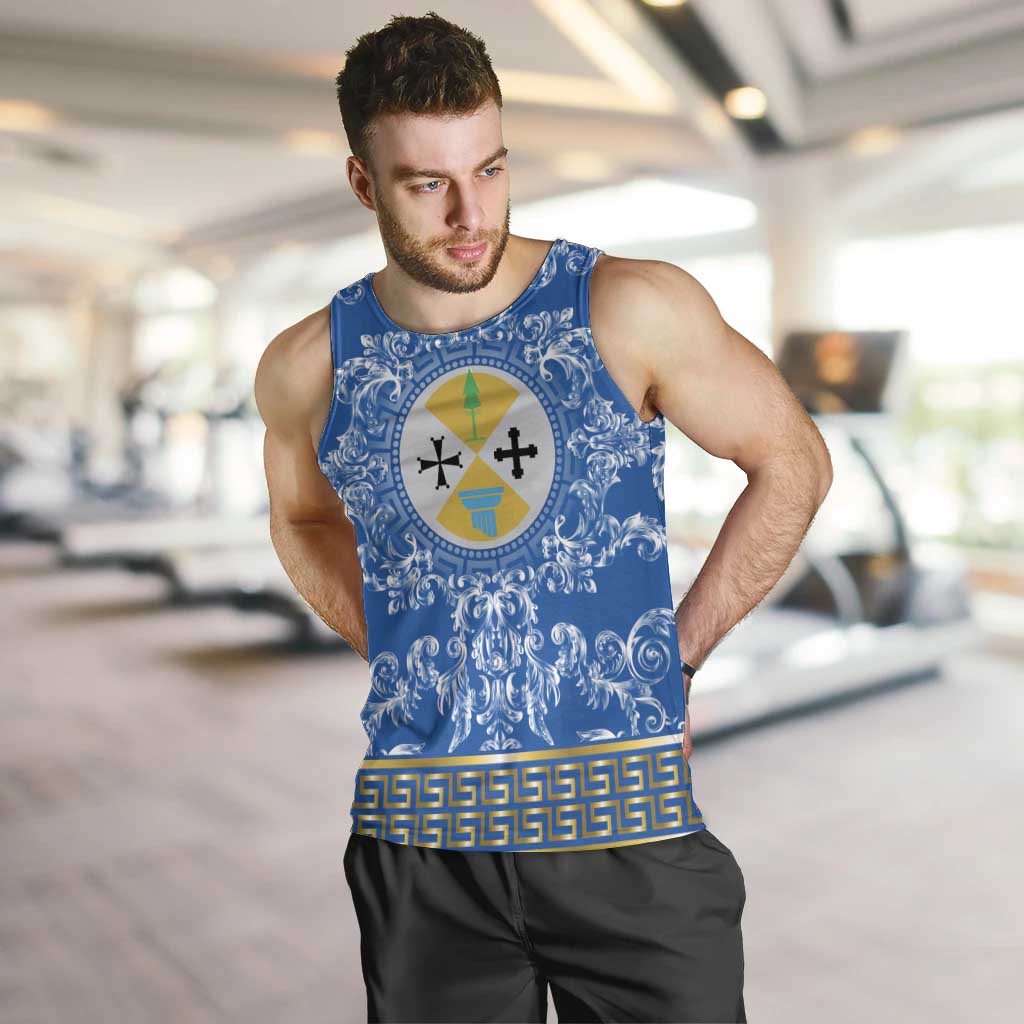 Personalized Italy Calabria Men Tank Top Baroque Motif