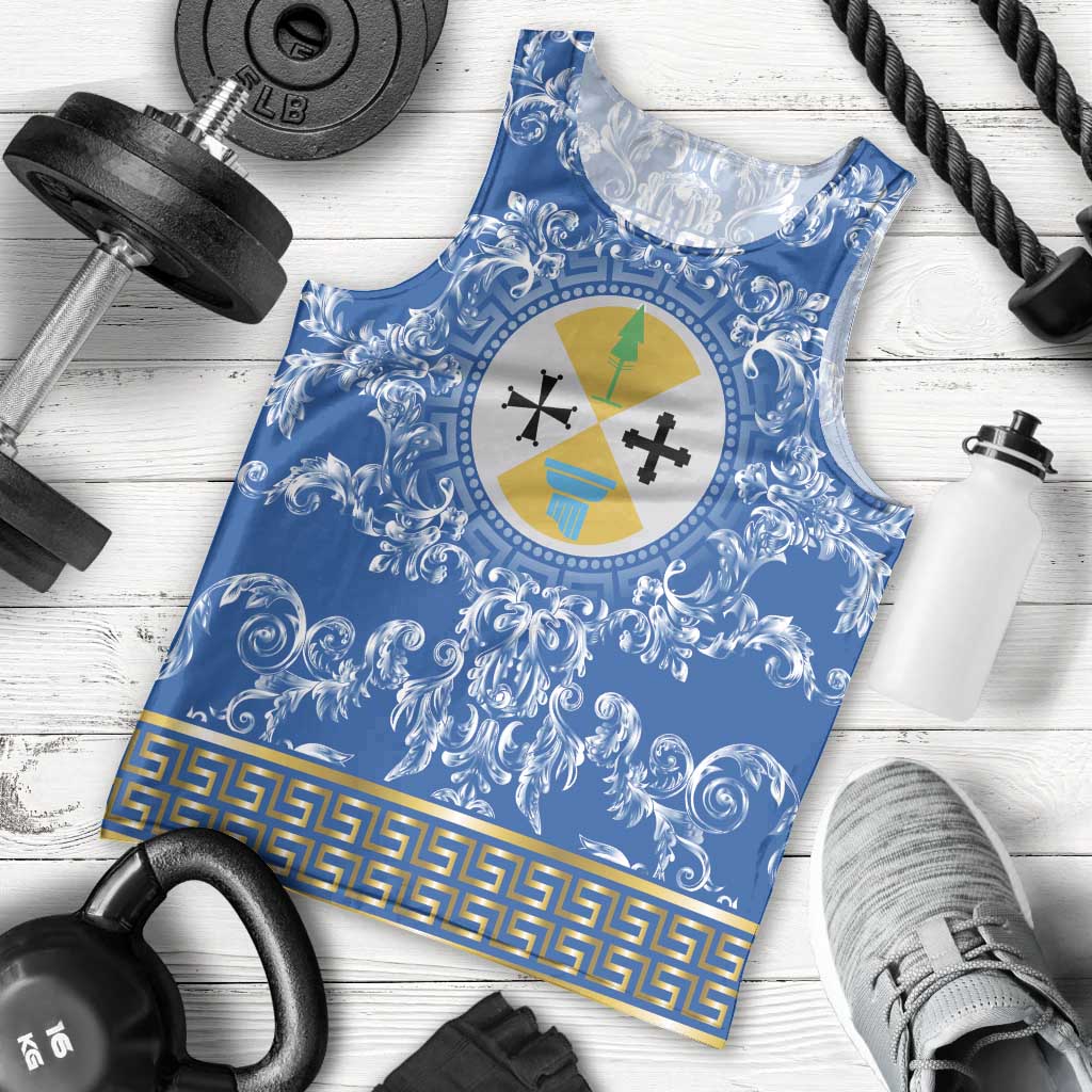 Personalized Italy Calabria Men Tank Top Baroque Motif