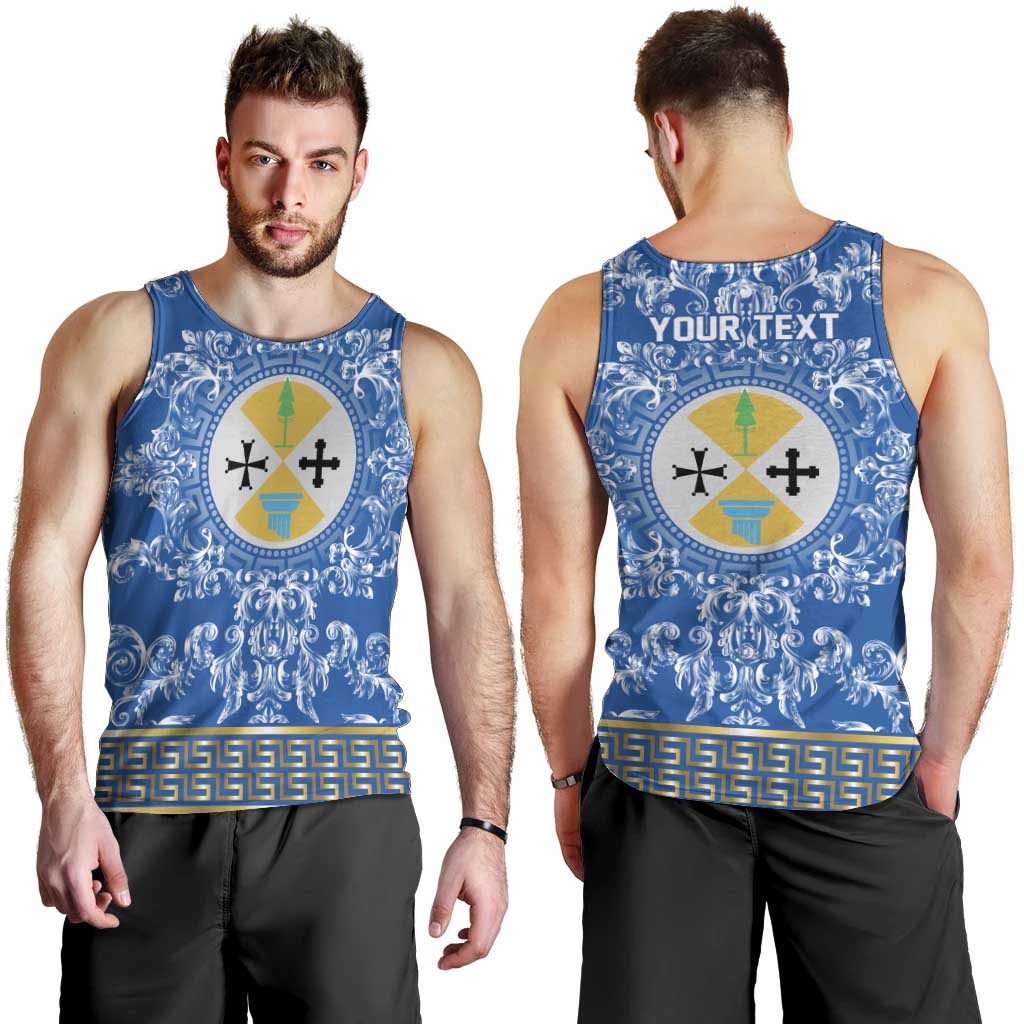 Personalized Italy Calabria Men Tank Top Baroque Motif